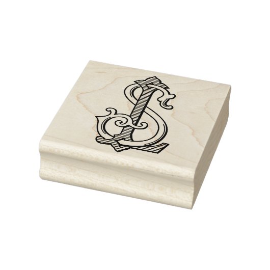 LS Monogram SL Monogram Rubber Ink Stamp Rubberstempel (Stempel)
