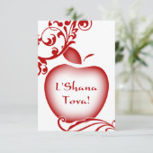 L'Shana Tova : florale appel Kaart (Staand voorkant)