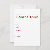 L'Shana Tova : florale appel Kaart (Achterkant)