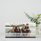 L'Shanah Tovah Granaatappel Elegant Schrift Foto (Staand voorkant)