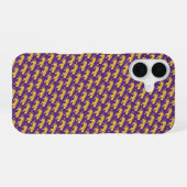 LSU Tigers iPhone 16 Coque - Coque violet et or (Verso Horizontal)