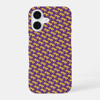 LSU Tigers iPhone 16 Hoesje - Paarse en gouden Hoe