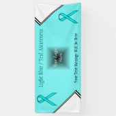 Lt blauw/Blauwgroen standaardlint door Kenneth Yon Spandoek (Verticaal)