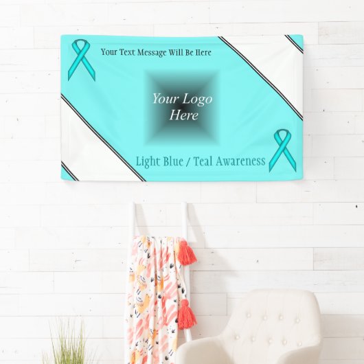 Lt blauw/Blauwgroen standaardlint door Kenneth Yon Spandoek (Insitu)