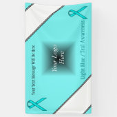 Lt blauw/Blauwgroen standaardlint door Kenneth Yon Spandoek (Verticaal)