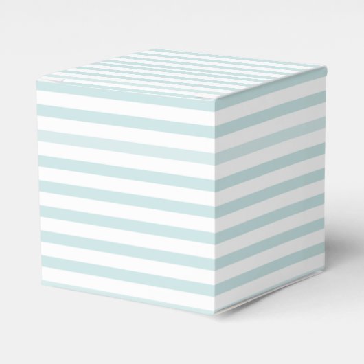 Lt. Blauw en witte horizontale streep Bedankdoosjes (Voorkant Zijde)