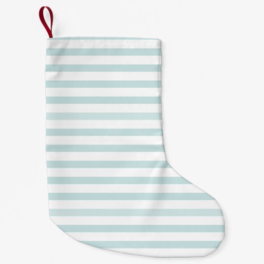 Lt. Blauw en witte horizontale streep Kleine Kerstsok (Voorkant)