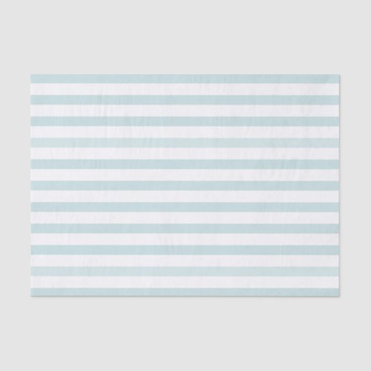 Lt. Blauw en witte horizontale streep Tissuepapier (Voorkant)