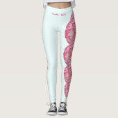 Lt Blue Alabama Camellia State Flower Leggings (Voorkant)