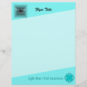 Lt Blue/Blauwgroen Clover Ribbon door Kenneth Yonc Flyer