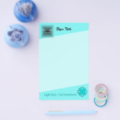 Lt Blue/Blauwgroen Clover Ribbon door Kenneth Yonc Flyer (Enkel)