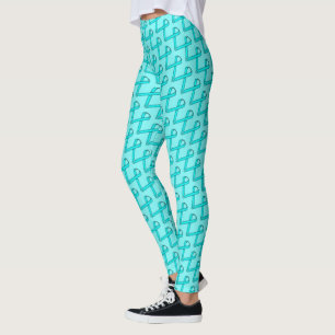 Lt Blue / Blauwgroen standaard lintje door Kenneth Leggings