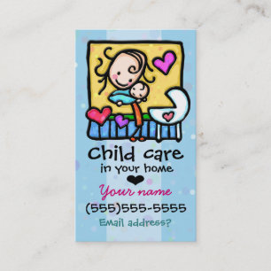 Lt Blue de carte faite sur commande de Childcare