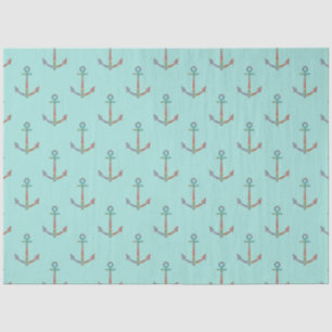 Lt Blue en Gold Nautical Series Design 10 Tissuepapier
