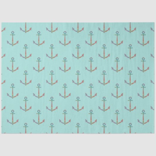 Lt Blue en Gold Nautical Series Design 10 Tissuepapier (Voorkant)