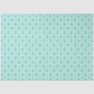 Lt Blue en Gold Nautical Series Design 6 Tissuepapier