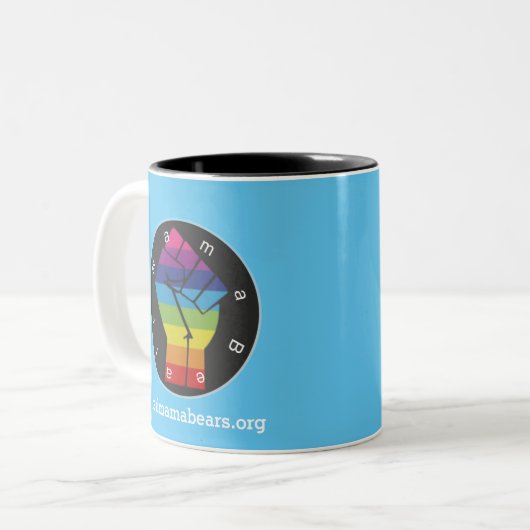 Lt Blue Resist Rainbow Mug (Devant gauche)