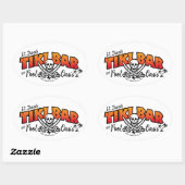 Lt. Dan's Tiki Bar & Pool Oasis Merchandise Ovale Sticker (Vel)