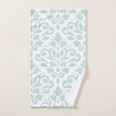 Lt Duck Egg Blue d'atterrisseur Ptn de damassé de (Serviette à main)
