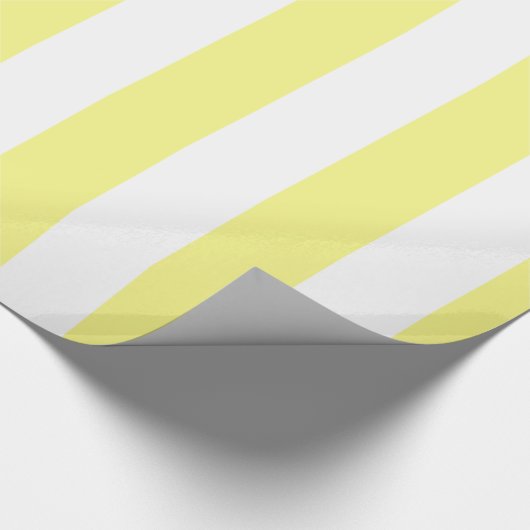 LT Geel Wit Extra Groot Streeppatroon Cadeaupapier (Hoek)