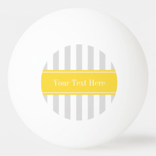 Lt Gray White Stripe Pineappel Name Monogram Pingpongballen