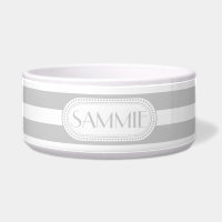 Lt Gray | Witte Strepen Patroon Monogram