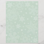 Lt Green Snowflake Kerstmis BG Santa Wish List (Achterkant)