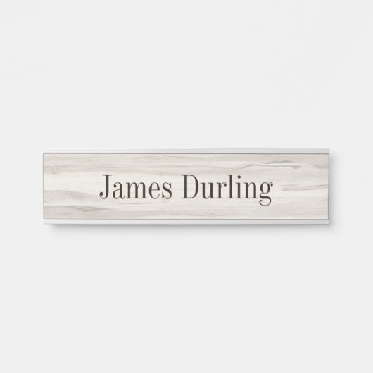 Lt. Grey Wood Grain Effect Desk Deurbordje (Voorkant)