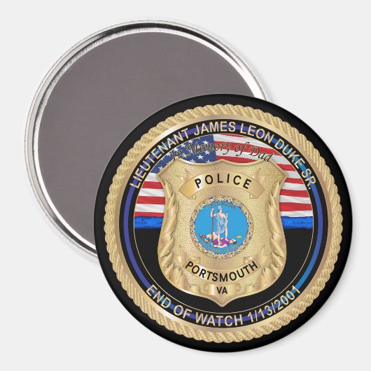 Lt. James Duke Sr Magnet (Recto/Verso)