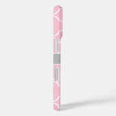 Lt Roos Roze | Grauwe kaolienomvergooienmonogram Case-Mate iPhone Case (Achterkant / Rechts)