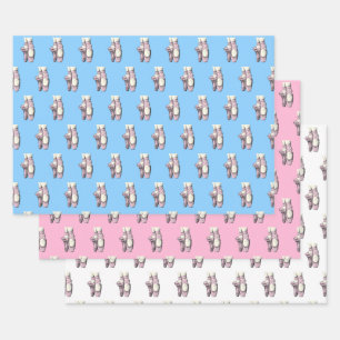 Lt roze Ballerina Shoes En Pointe FL DIY BG Inpakpapier Vel