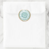 Lt Turquoise  Baroque Embossed Let Seal Ronde Sticker (Tas)