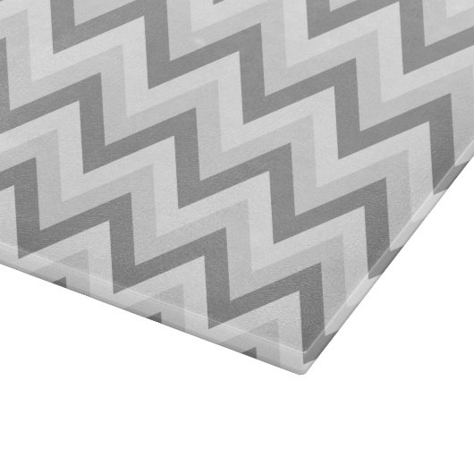 Lt Two Gray White Chervron ZigZag Snijplank (Hoek)