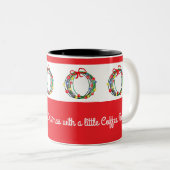 Ltc-Red Christmas Coffee Mug With Wreaths (Devant droit)