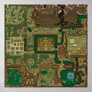 LttP Dark Wereldkaart Poster