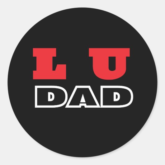 Lu Dad Ronde Sticker (Voorkant)