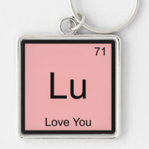 Lu - Love You Grappige Chemie Element Symbool T-sh