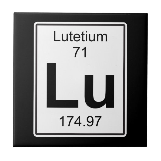 Lu - Lutetium Tegeltje (Voorkant)