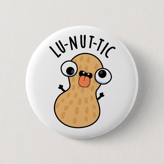 Lu-nut-ic grappige pindasaus ronde button 5,7 cm (Voorkant)