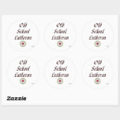 Lu-Old School Lutheran kleur Ronde Sticker (Vel)