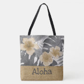 Luana Aquarelle Tropical Grey Reverse Beach Sac (Devant)
