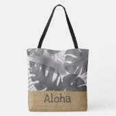 Luana Aquarelle Tropical Grey Reverse Beach Sac (Dos)