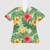 Luana Aquarelle Tropicale Florale Aloha Chemise Ve (dos)