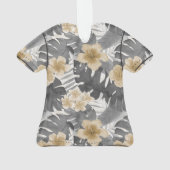 Luana Waterverf Tropische Bloemen Aloha Shirt- Gri Ornament (achterkant)