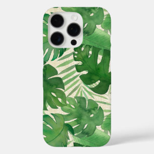 Luana Waterverf Tropische, levendige bladeren iPhone 16 Pro Hoesje