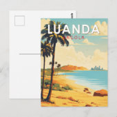 Luanda Angola Travel Kunst Vintage Briefkaart (Voorkant / Achterkant)