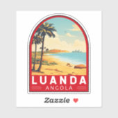 Luanda Angola Travel Kunst Vintage Sticker (Vel)