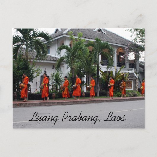luang alms briefkaart (Voorkant)