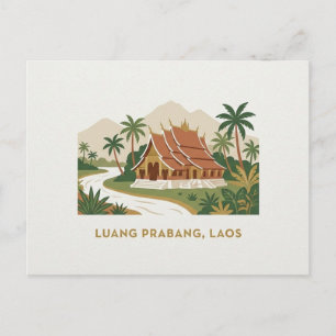 Luang Prabang Laos Carte Postale de Voyage Minimal