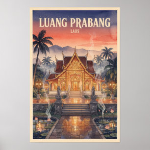 Luang Prabang Laos Reis door de tijd Poster